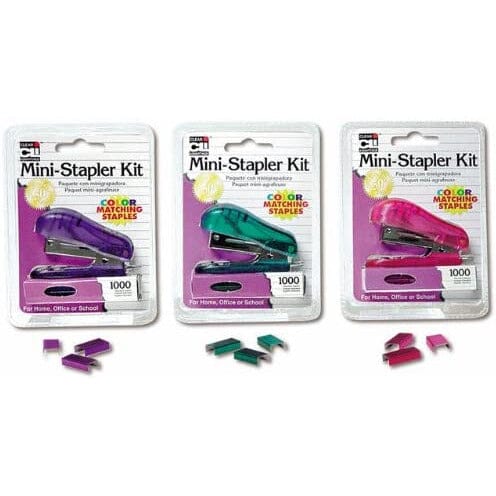 Stapler - (Mini With Color Staples) Arts & Crafts Charles Leonard