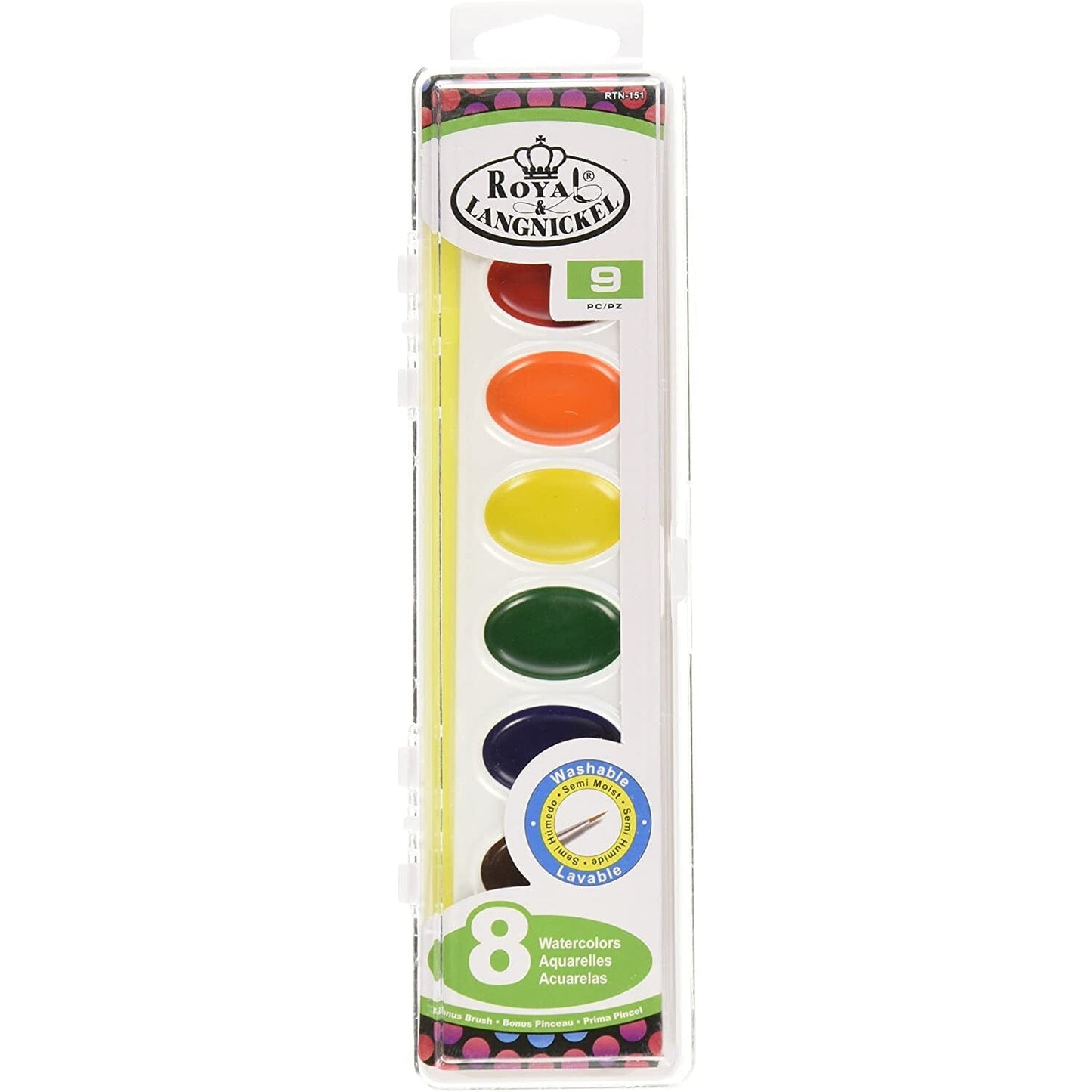 Watercolors (Oval pan 8 pc) Drawing & Painting Kits Royal Brush