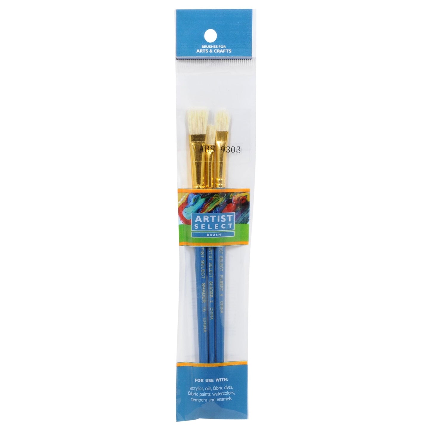 Artist Select Brush Sets Art & Craft Kits Silver Lead 4 Pack Bristle