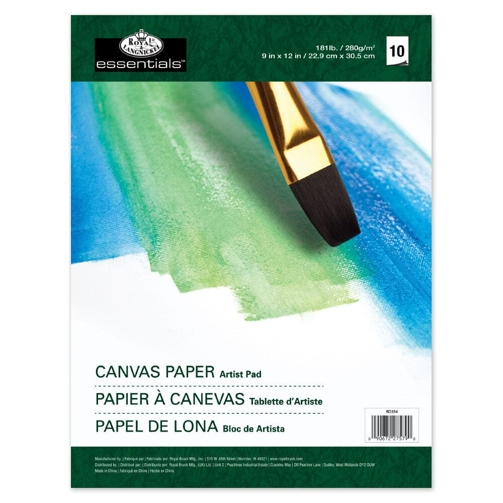 Canvas Paper Pad Drawing & Painting Kits Royal Brush 9 x 12 Pad