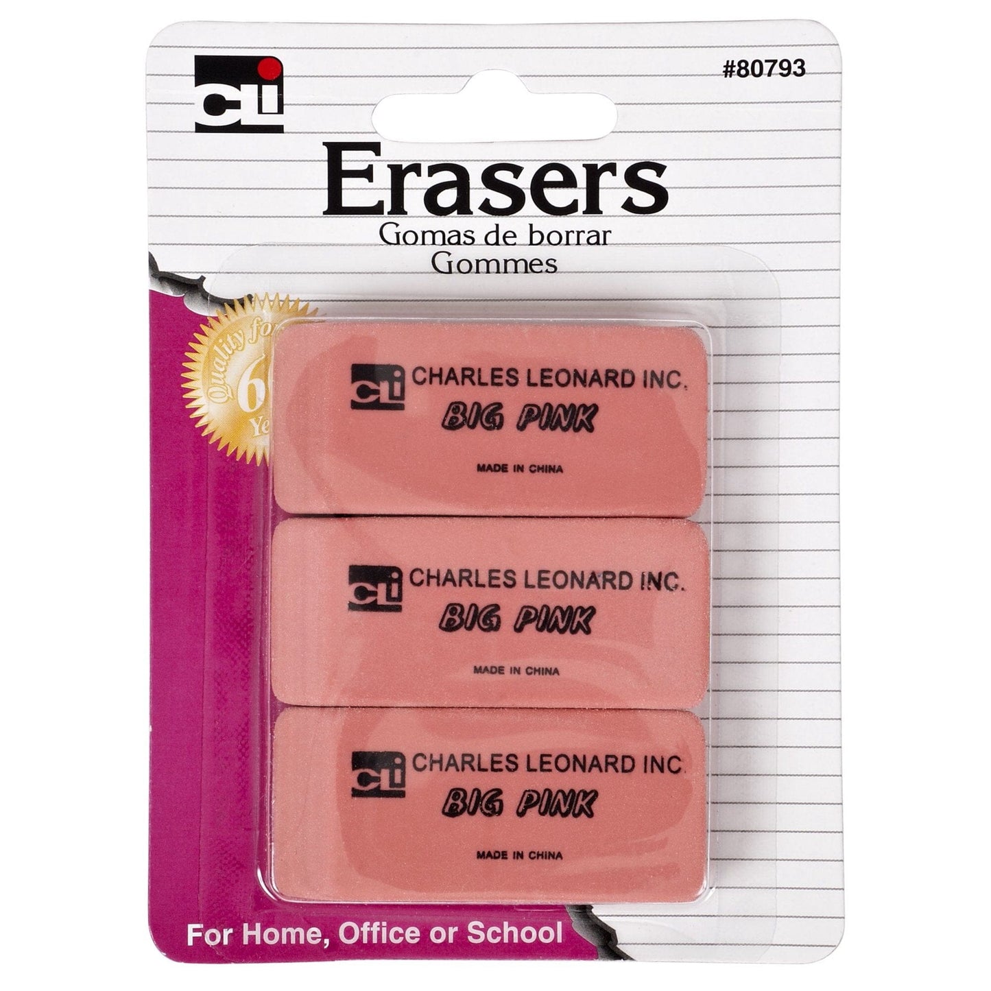 Eraser Wedge Shape Drawing & Painting Kits Charles Leonard