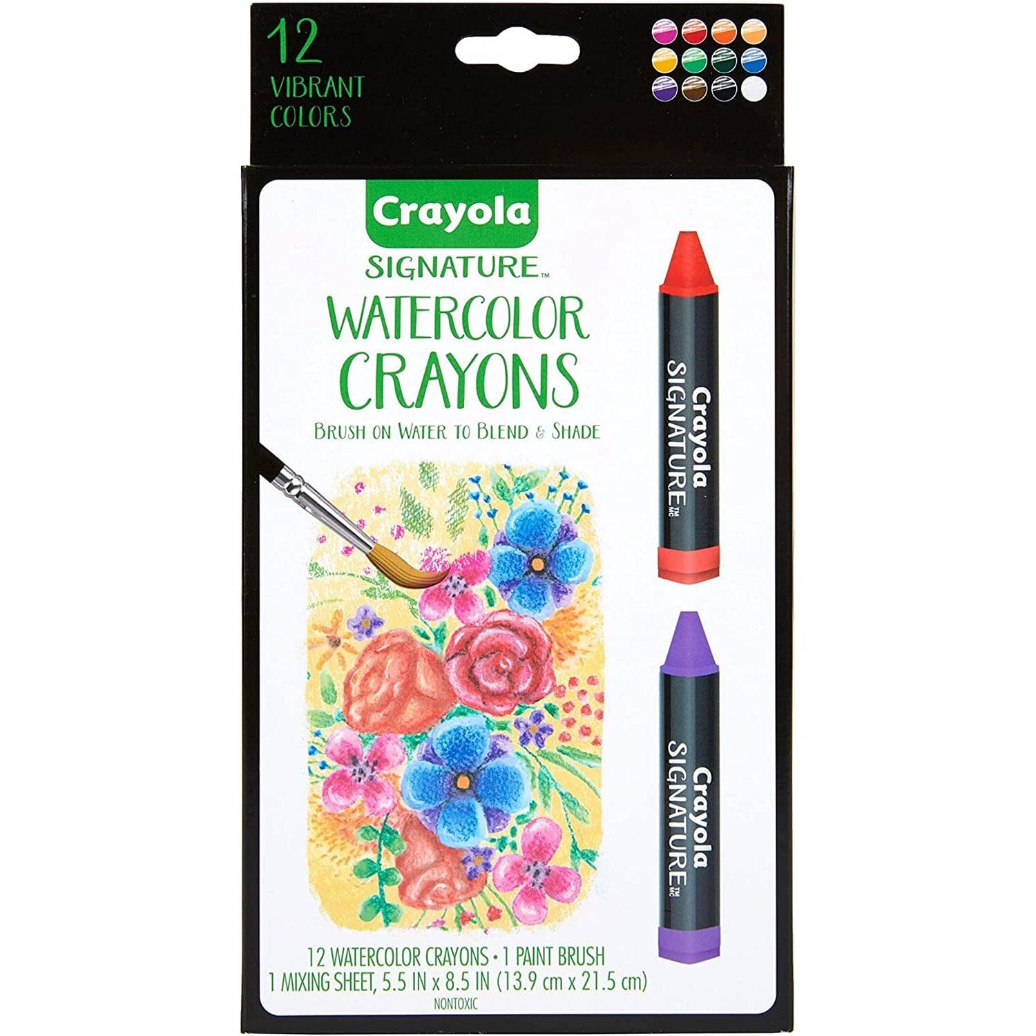 Crayola Washable Watercolor Paint, Assorted Colors, 24 Colors/Pack
