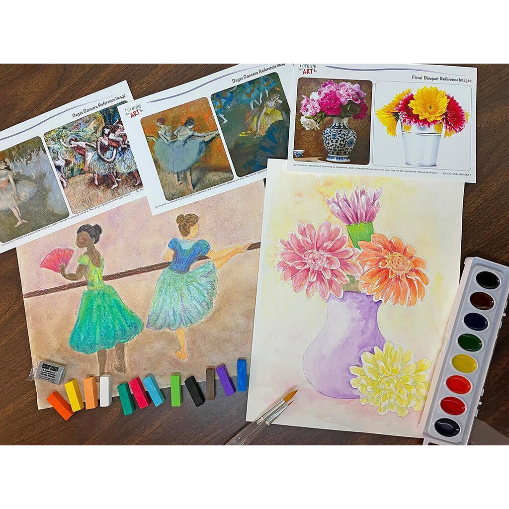 CA: Degas & Floral Bouquet I Create Art 