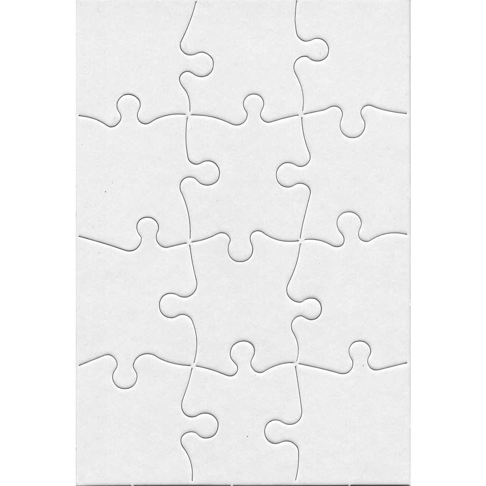 Blank Puzzles Arts & Crafts Hygloss Rectangle Puzzle Pack 