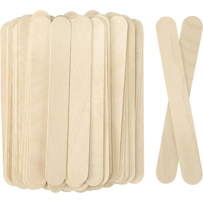 Natural Craft Wood Popstix Arts & Crafts Hygloss 6" Jumbo - 100 Bagged