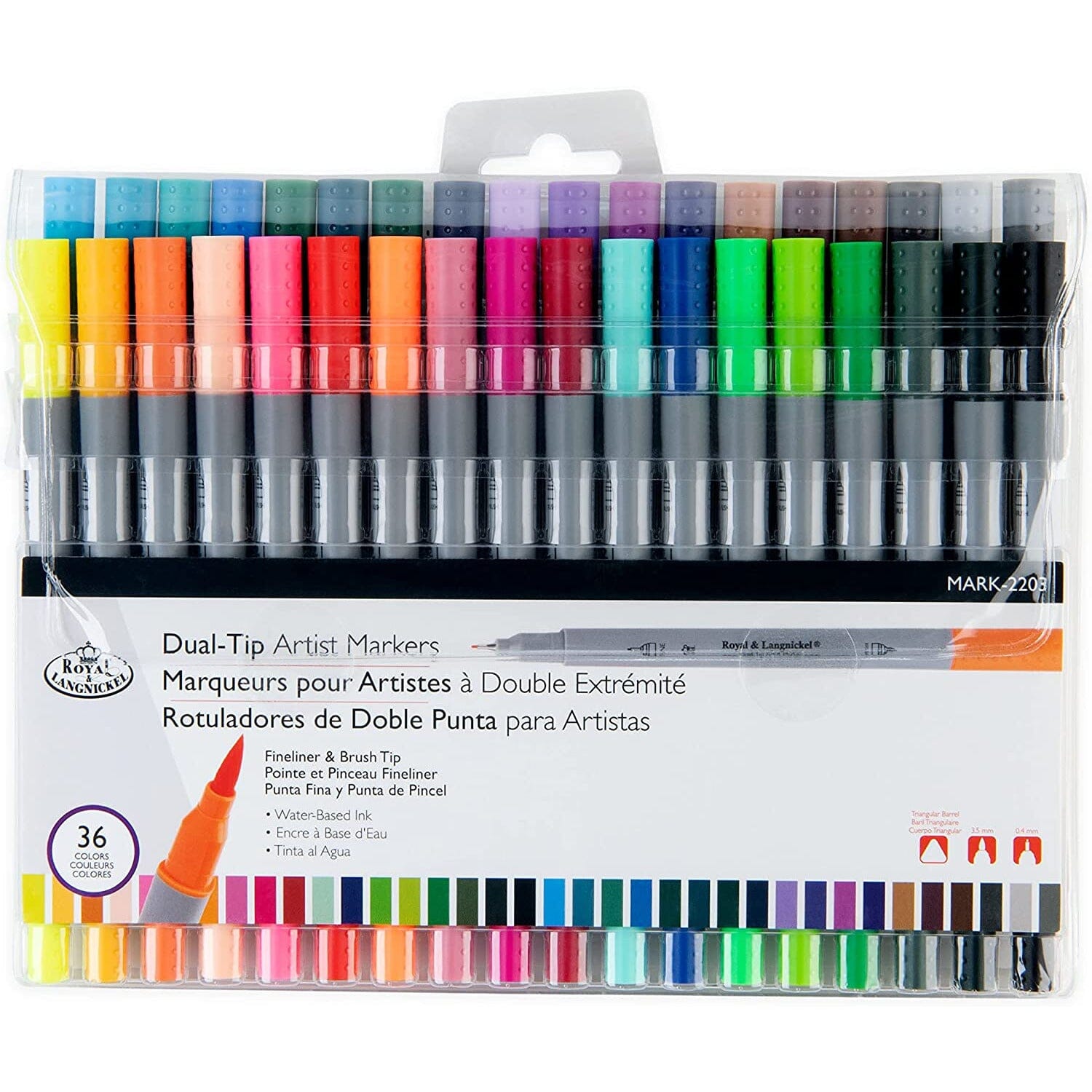 Dual Tip Marker Drawing & Painting Kits Royal Brush 36 Pack 
