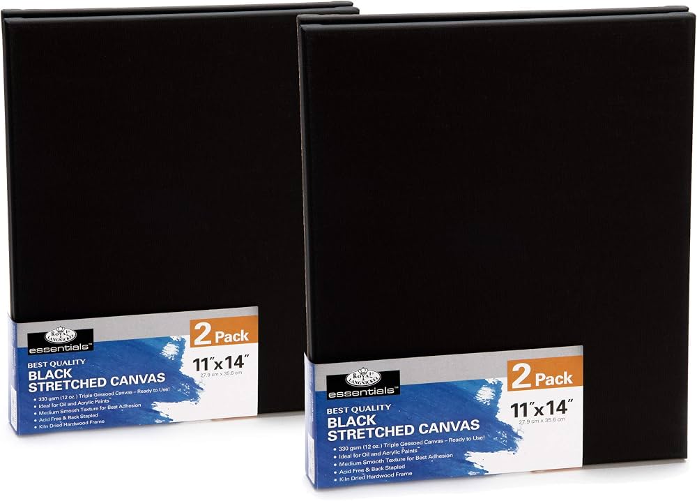 Canvas Board (Black 2 Pack)