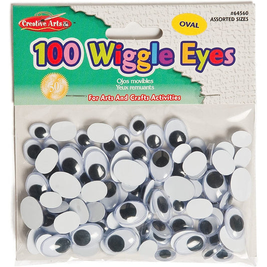 Wiggle Eyes (Oval) Arts & Crafts Charles Leonard 