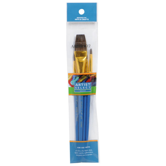 Artist Select Brush Sets Art & Craft Kits Silver Lead 4 Pack Natural