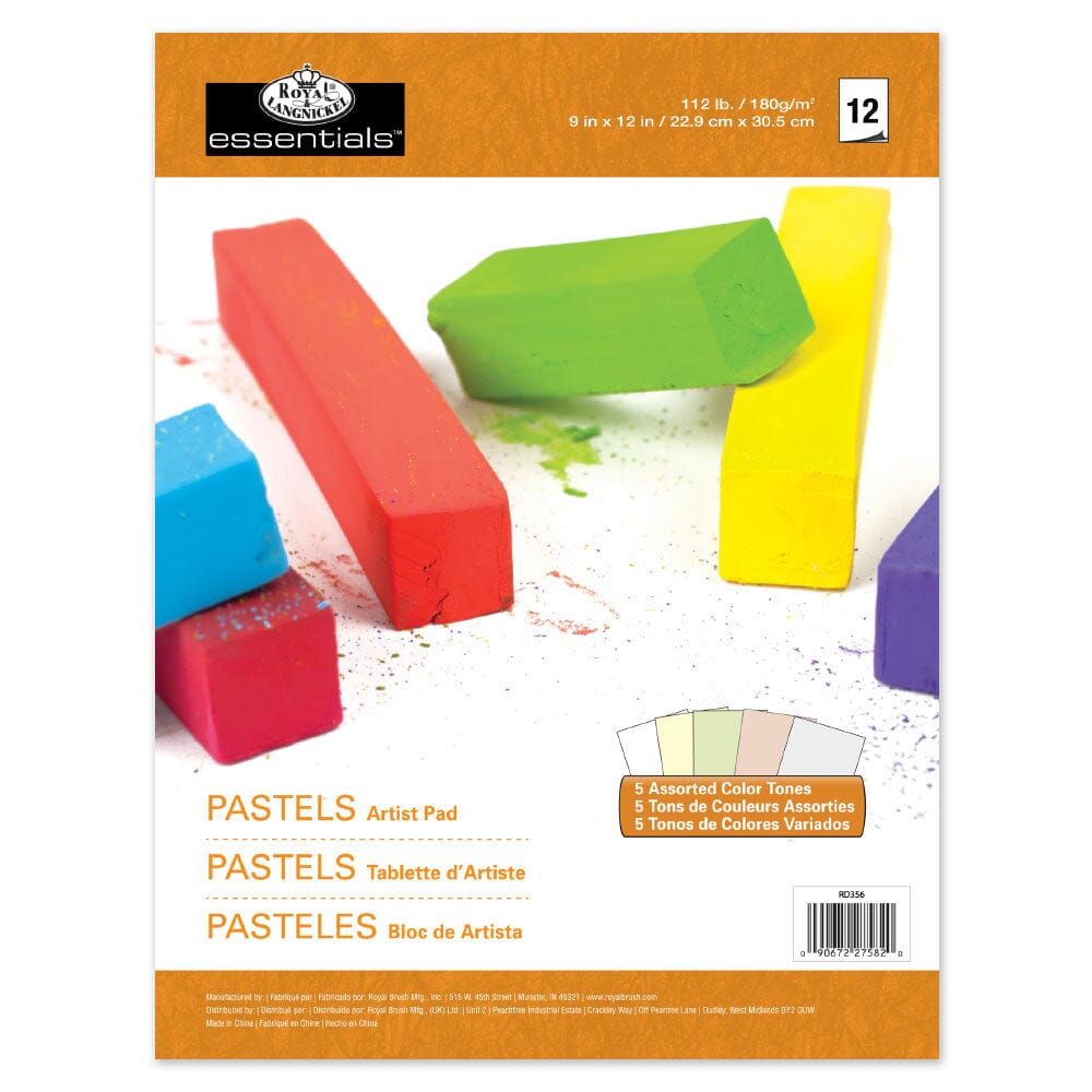 Pastel Paper Pad (5 Colors) Drawing & Painting Kits Royal Brush 9 x 12 Pad 