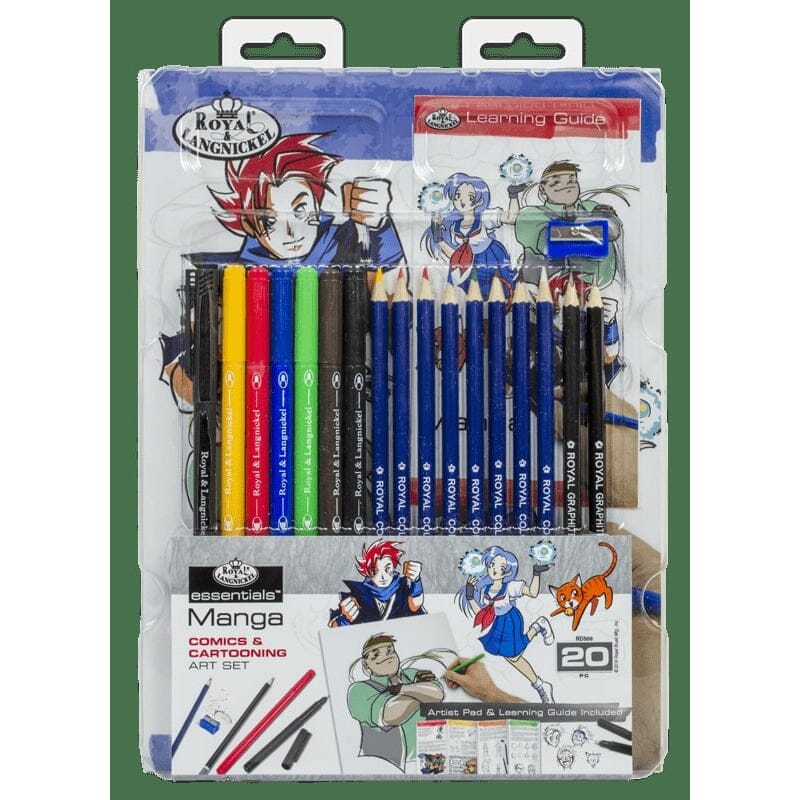 Manga Art Set (20 piece) Drawing & Painting Kits Royal Brush
