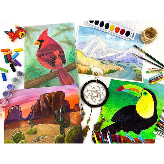 HOMESCHOOL ART B - Bundled Collection Drawing & Painting Kits I Create Art 